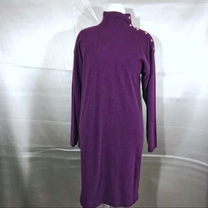 Vintage cashmere eggplant sweater dress